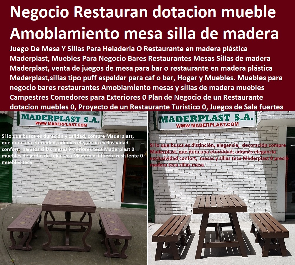 Amoblamiento mesas y sillas Muebles De Terrazas De Exterior 0 Interior 0 Muebles De Jardín Y Exteriores 0 Muebles Para Exteriores De Madera Plástica Maderplast 0 Muebles Para Hostelería Y Hotelería 0 Muebles Para Cafeteria 0 Muebles Para Restaurante 0 Diseño de Muebles Campestres 0 Fábrica de muebles Campestres, Muebles Campestres Para Exteriores 0 de madera muebles Campestres Comedores para Exteriores 0 Plan de Negocio de un Restaurante dotacion muebles 0, Proyecto de un Restaurante Turístico 0, Juegos de Sala Modernos Para Espacios Pequeños 0 Amoblamiento mesas y sillas de madera muebles Campestres Comedores para Exteriores 0 Plan de Negocio de un Restaurante dotacion muebles 0, Proyecto de un Restaurante Turístico 0, Juegos de Sala Modernos Para Espacios Pequeños 0